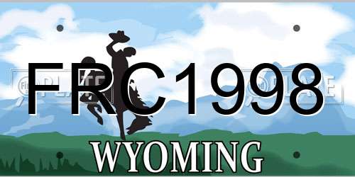 FRC1998 Wyoming License Plate