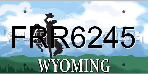 FRR6245 Wyoming License Plate
