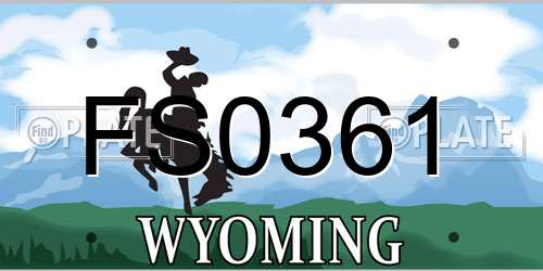 FS0361 Wyoming License Plate