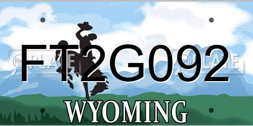 FT2G092 Wyoming License Plate