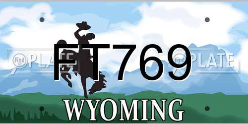 FT769 Wyoming License Plate