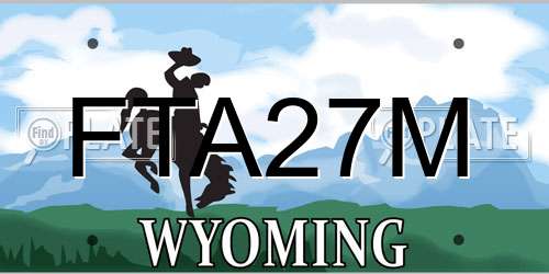 FTA27M Wyoming License Plate