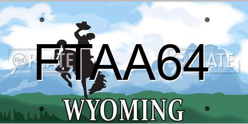 FTAA64 Wyoming License Plate
