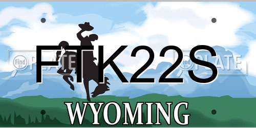 FTK22S Wyoming License Plate