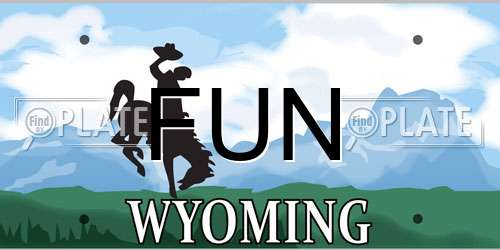 FUN Wyoming License Plate