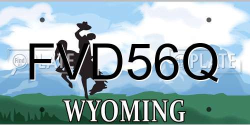 FVD56Q Wyoming License Plate