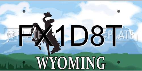 FX1D8T Wyoming License Plate
