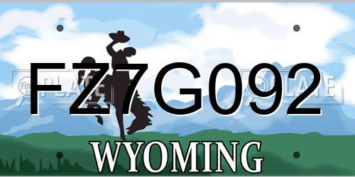 FZ7G092 Wyoming License Plate