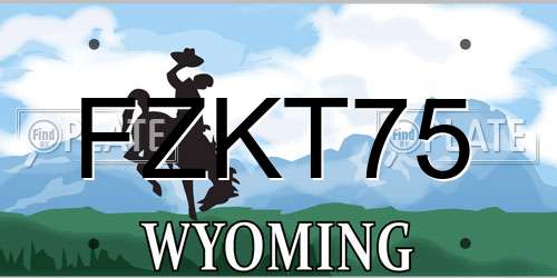 FZKT75 Wyoming License Plate