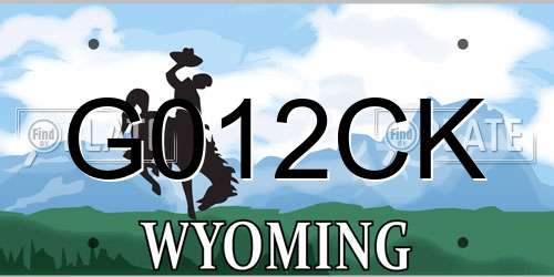 G012CK Wyoming License Plate