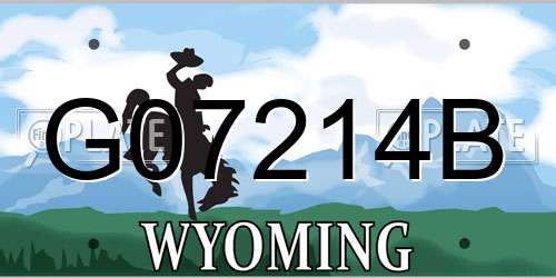 G07214B Wyoming License Plate