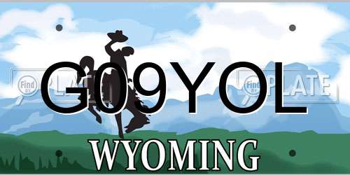 G09YOL Wyoming License Plate