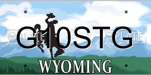 G10STG Wyoming License Plate