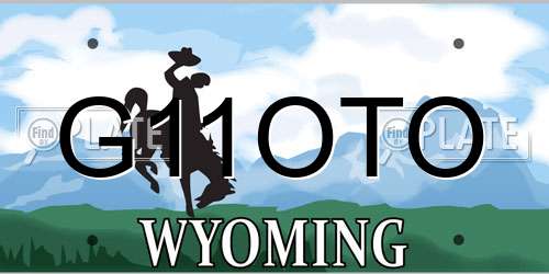 G11OTO Wyoming License Plate