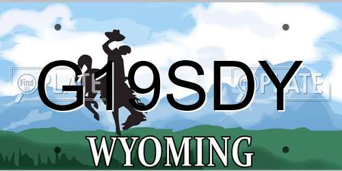 G19SDY Wyoming License Plate