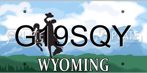 G19SQY Wyoming License Plate