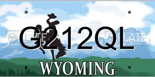 G212QL Wyoming License Plate