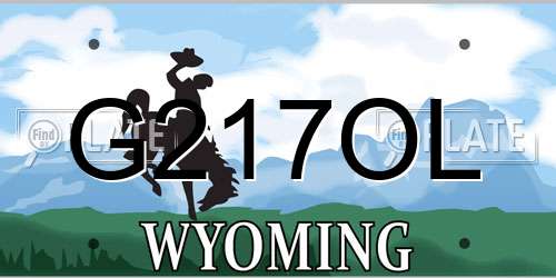 G217OL Wyoming License Plate
