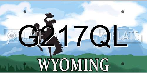 G217QL Wyoming License Plate