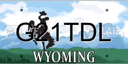 G21TDL Wyoming License Plate