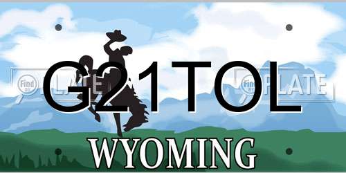 G21TOL Wyoming License Plate