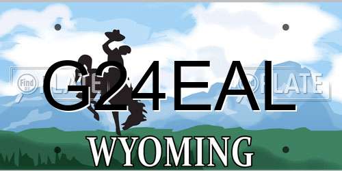 G24EAL Wyoming License Plate