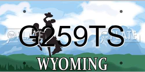 G259TS Wyoming License Plate