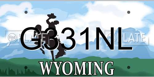 G331NL Wyoming License Plate
