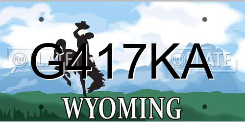 G417KA Wyoming License Plate