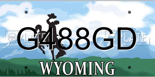 G488GD Wyoming License Plate