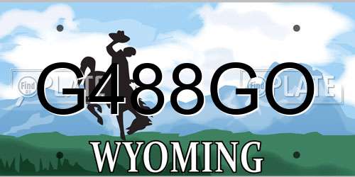 G488GO Wyoming License Plate
