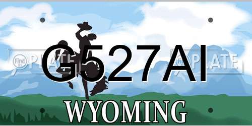 G527AI Wyoming License Plate