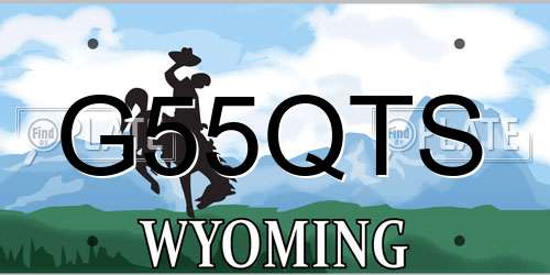 G55QTS Wyoming License Plate