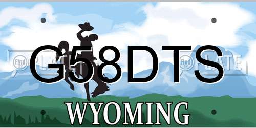 G58DTS Wyoming License Plate