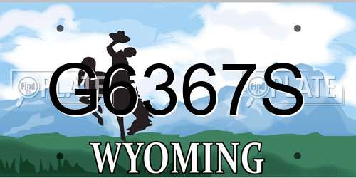 G6367S Wyoming License Plate