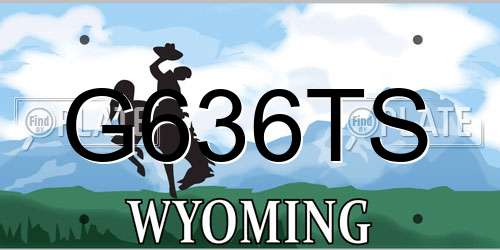 G636TS Wyoming License Plate