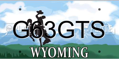 G63GTS Wyoming License Plate