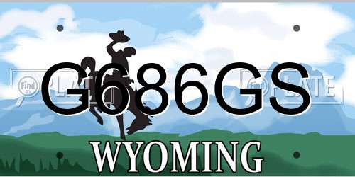 G686GS Wyoming License Plate