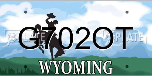 G702OT Wyoming License Plate