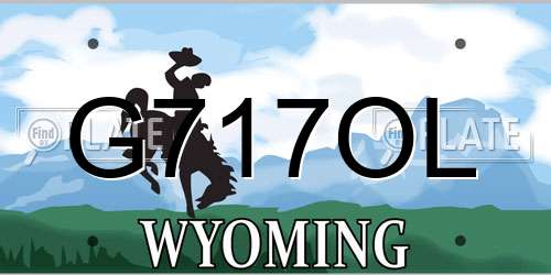 G717OL Wyoming License Plate