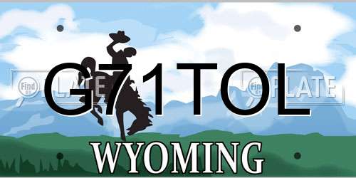 G71TOL Wyoming License Plate