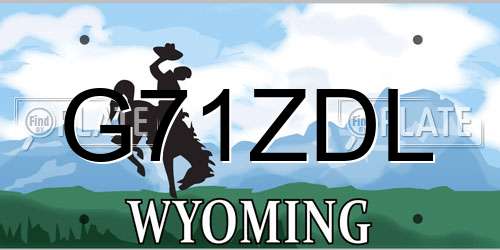 G71ZDL Wyoming License Plate