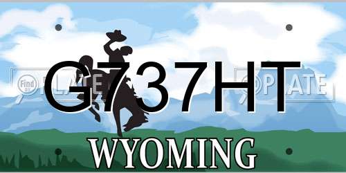 G737HT Wyoming License Plate