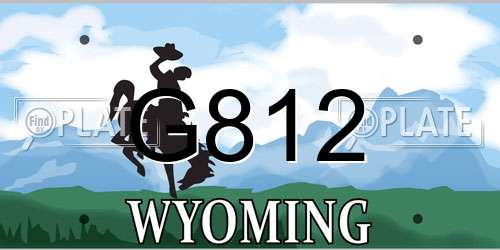 G812 Wyoming License Plate