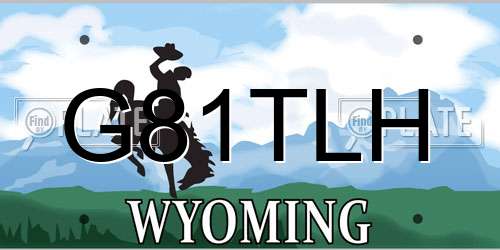 G81TLH Wyoming License Plate