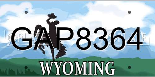 GAP8364 Wyoming License Plate