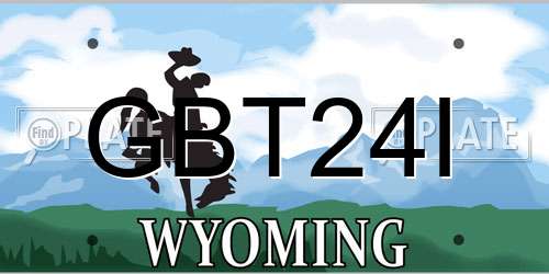GBT24I Wyoming License Plate
