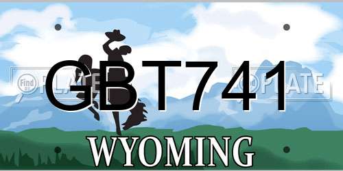 GBT741 Wyoming License Plate