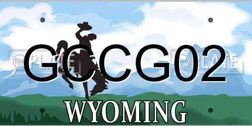 GCCG02 Wyoming License Plate