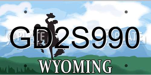 GD2S990 Wyoming License Plate